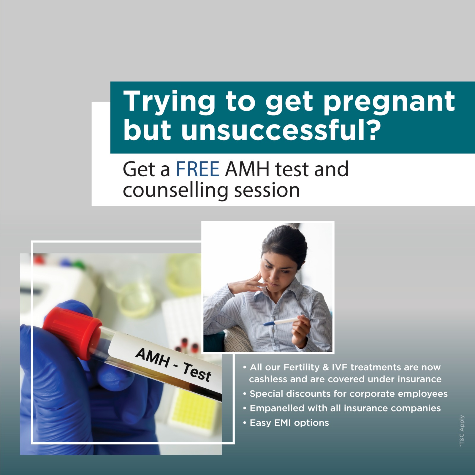 Book AMH test with free counseling sessions in Bangalore - Motherhood Fertility and IVF Centers.