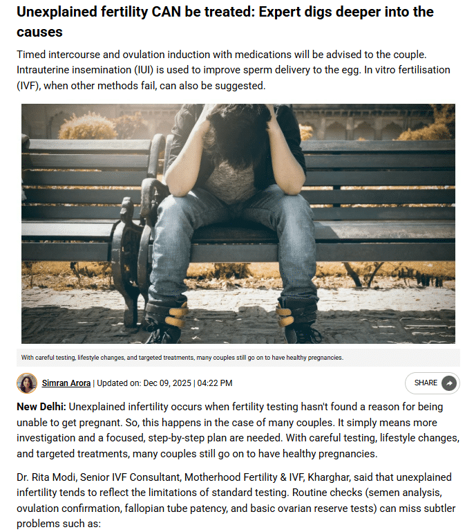 Unexplained fertility CAN be treated: Expert digs deeper into the causes