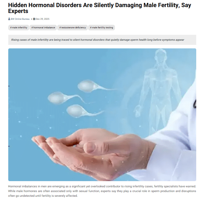 Hidden Hormonal Disorders Are Silently Damaging Male Fertility, Say Experts