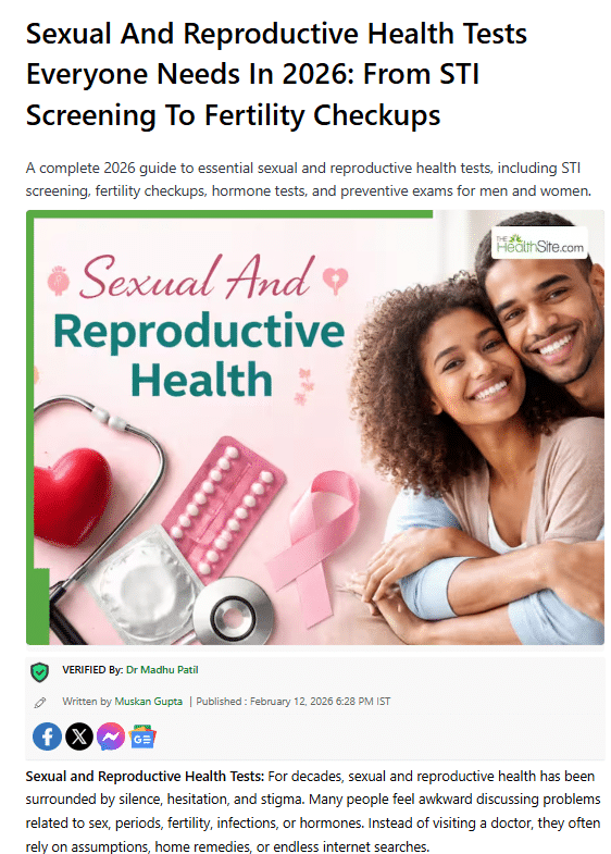 Sexual and Reproductive Health Tests Everyone Needs in 2026