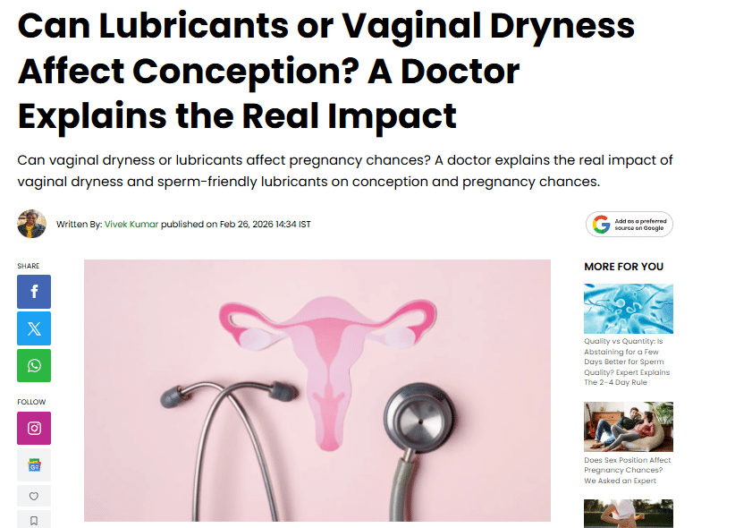 Can Lubricants or Vaginal Dryness Affect Conception?