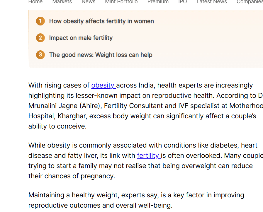 Obesity and Fertility: How Excess Weight Impacts Pregnancy Chances in Men and Women