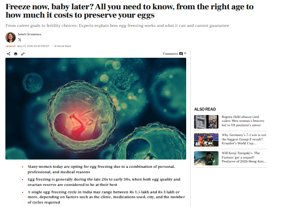 Freeze Now, Baby Later? Experts Explain Egg Freezing, Costs, Success Rates and Fertility Myths