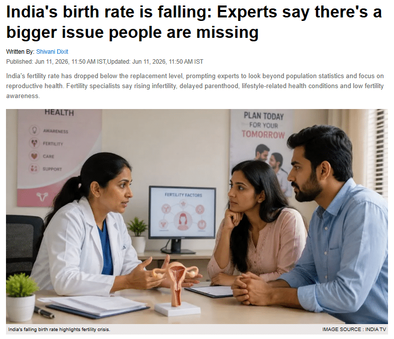 India’s Falling Birth Rate Highlights Need for Better Fertility Awareness