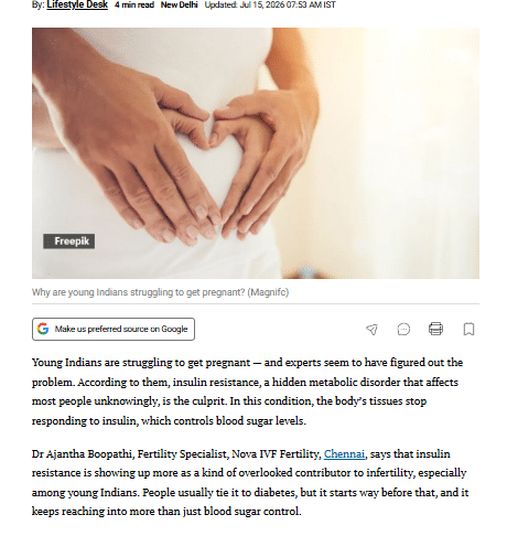 Trying to Conceive? The Hidden Metabolic Disorder Young Indians May Be Missing