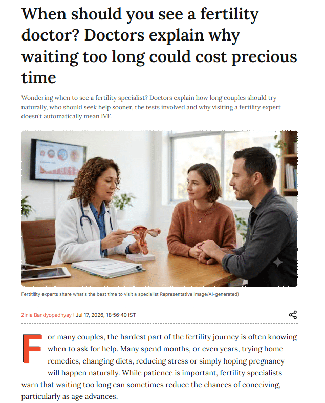 Fertility Consultation Timing Matters for Couples