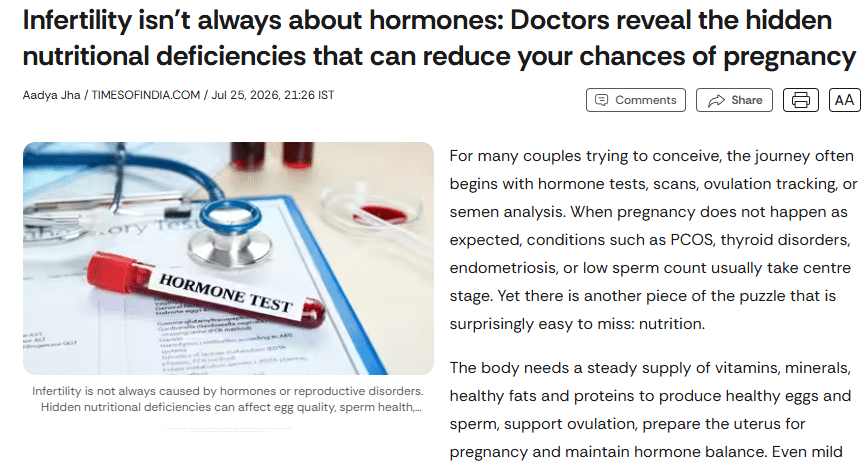 Nutritional Deficiencies Can Affect Fertility